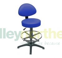 front view of the blue examination stool