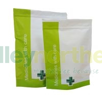 front view of the transfer bags with pharmacy logo