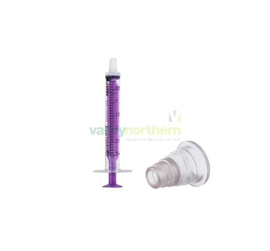 Purple Syringes - Baxa Brand 3ml - Valley Northern Limited